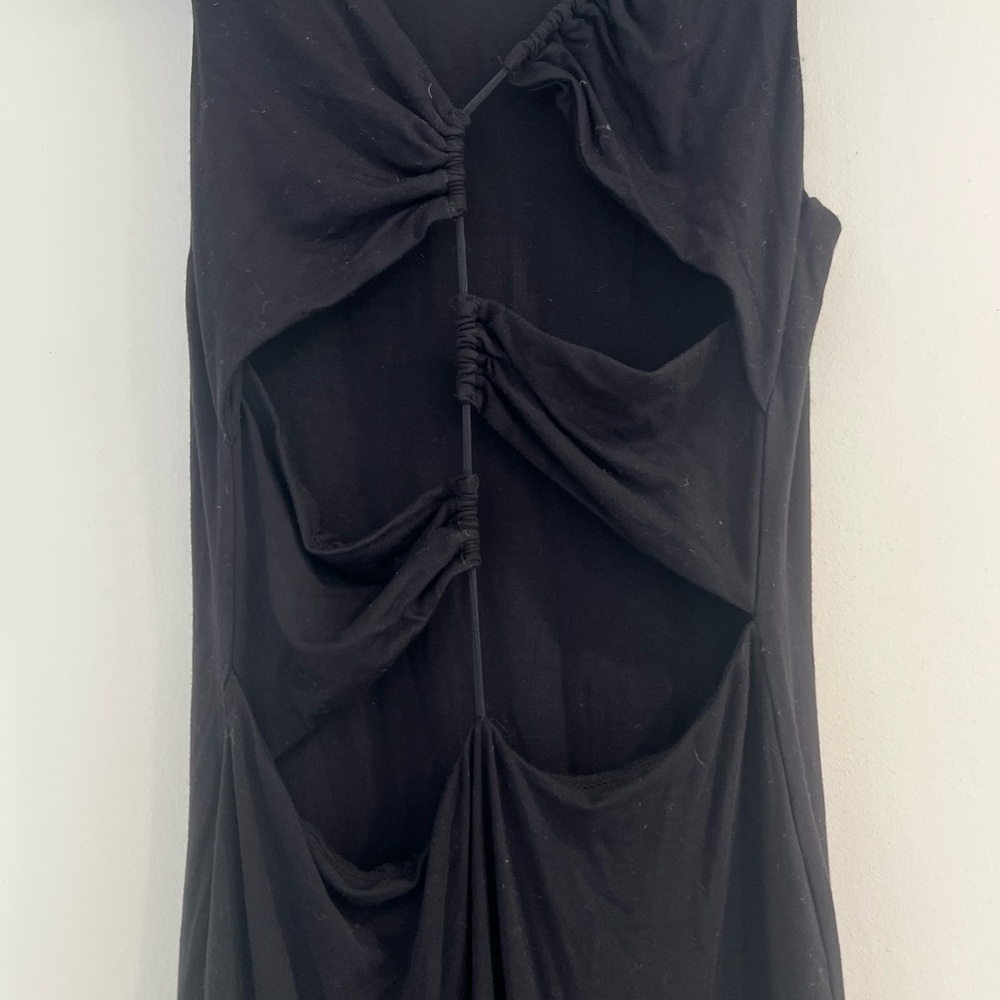 Elegant Black Ruched Dress